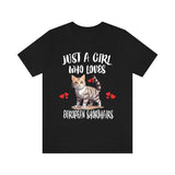Just A Girl Who Loves European Shorthair Cats Shirt, European Shorthair Cat Lover Shirt, Cat Shirt, Cat Lover Gift, Animal Shirt Image 1