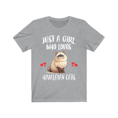 Just A Girl Who Loves Himalayan Cats Shirt - Himalayan cat print design