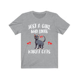 Just A Girl Who Loves Korat Cats Shirt, Korat Cat Lover Shirt, Cat Shirt, Cat Lover Gift, Animal Shirt Image 1