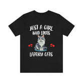 Just A Girl Who Loves Laperm Cats Shirt, Laperm Cat Lover Shirt, Cat Shirt, Cat Lover Gift, Animal Shirt Image 1