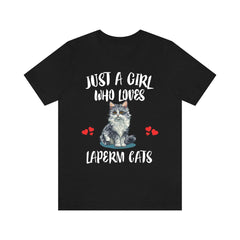 Just A Girl Who Loves LaPerm Cats Shirt - LaPerm cat print design