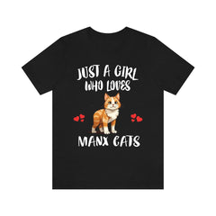 Just A Girl Who Loves Manx Cats Shirt - Manx cat print design