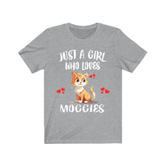 Just A Girl Who Loves Moggies Cats Shirt - moggy cat print design