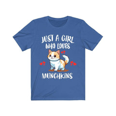 Just A Girl Who Loves Munchkin Cats Shirt - Munchkin cat print design