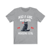 Just A Girl Who Loves Nebelung Cats Shirt, Nebelung Cat Lover Shirt Image 1