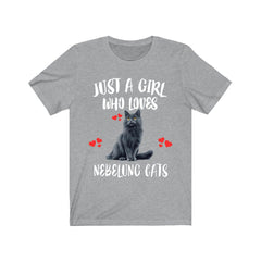 Just A Girl Who Loves Nebelung Cats Shirt - Nebelung cat print design