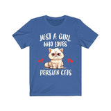 Just A Girl Who Loves Persian Cats T-Shirt Cat Lover Gift Image 2