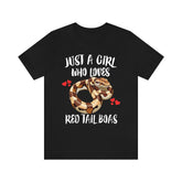 Just A Girl Who Loves Red Tail Boas Snakes Shirt, Boa Lover Shirt Image 1