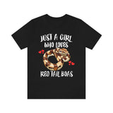 Just A Girl Who Loves Red Tail Boas Snakes Shirt, Boa Lover Shirt Image 1
