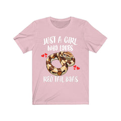 Red Tail Boa T-Shirt for Girls - red tail boa print design
