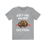 Just A Girl Who Loves Royal Pythons Snakes Shirt, Python Lover Gift Image 3