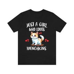 Just A Girl Who Loves Munchkin Cats Shirt - Munchkin cat print design