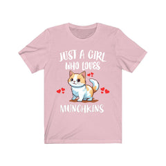 Just A Girl Who Loves Munchkin Cats Shirt - Munchkin cat print design