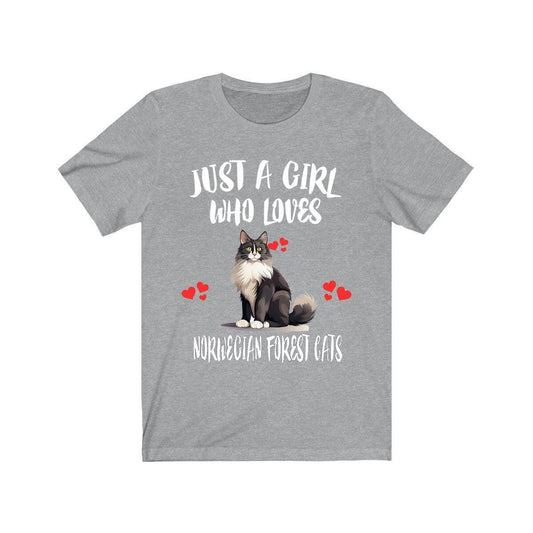 Just a girl who loves Norwegian Forest cats Viking longhaired cat tee