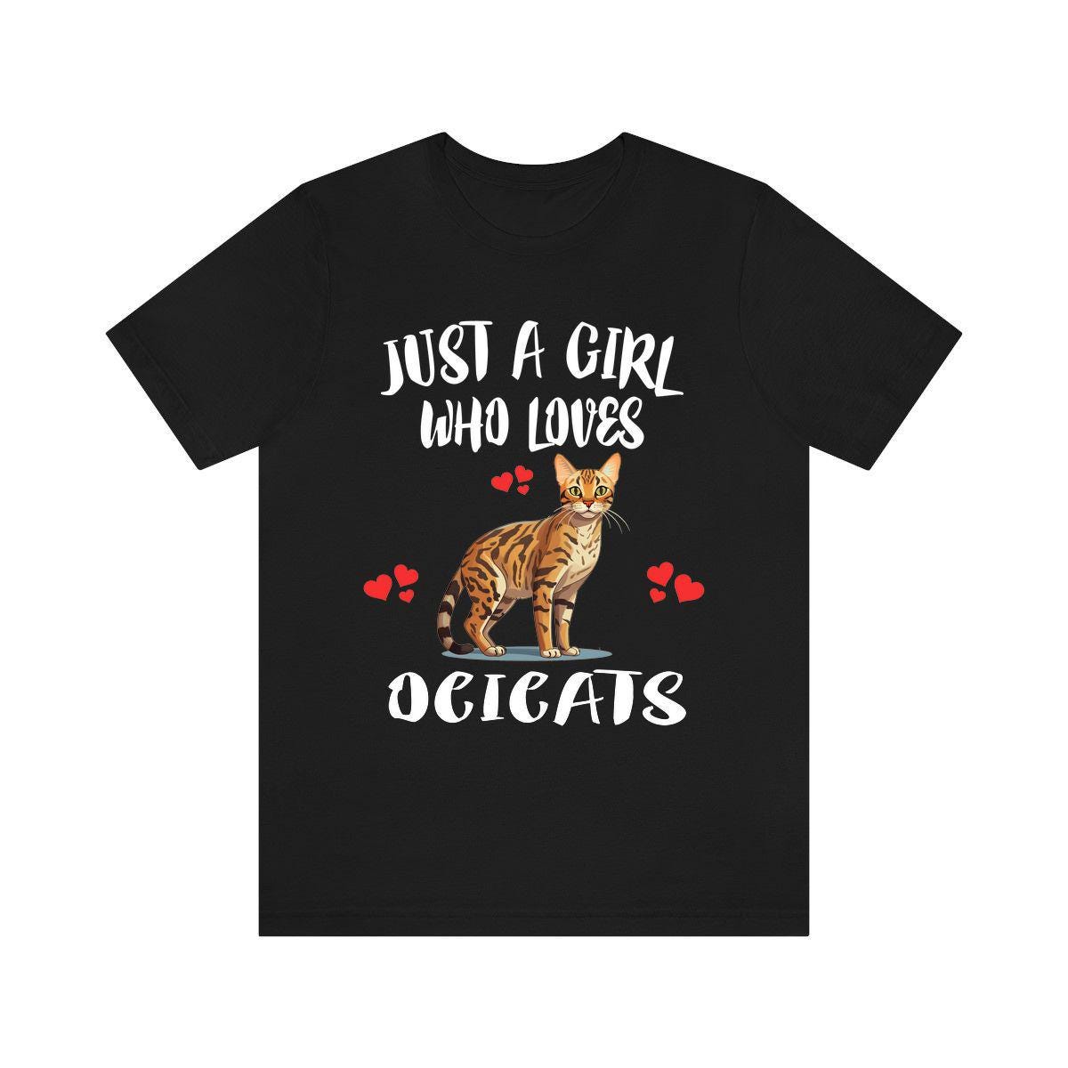 Just A Girl Who Loves Ocicats Cats Shirt, Ocicat Cat Lover Shirt Image 1