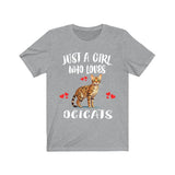 Just A Girl Who Loves Ocicats Cats Shirt, Ocicat Cat Lover Shirt Image 3