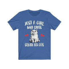 Selkirk Rex Cat T-Shirt for Girls - selkirk rex print design