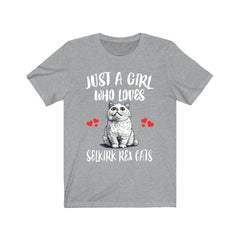 Selkirk Rex Cat T-Shirt for Girls - selkirk rex print design