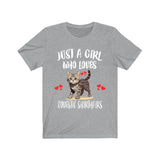 Just A Girl Who Loves Domestic Shorthairs Cats T-Shirt Cat Lover Gift Image 3