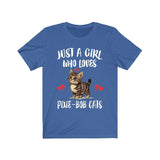 Just A Girl Who Loves Pixie Bob Cats T-Shirt Cat Lover Gift Image 3