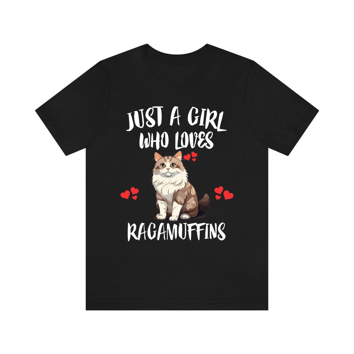 Just A Girl Who Loves Ragamuffins Cats T-Shirt Cat Lover Gift Image 1