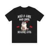 Just A Girl Who Loves Ragdoll Cats T-Shirt Cat Lover Gift Image 1