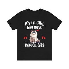 Ragdoll Cat T-Shirt for Girls - ragdoll cat print design