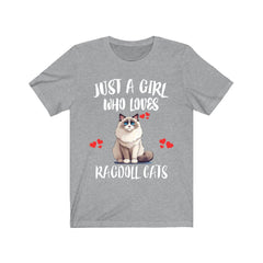Ragdoll Cat T-Shirt for Girls - ragdoll cat print design
