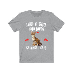 Savannah Cat T-Shirt for Girls - savannah cat print design