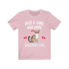 Just a girl who loves Singapura cats smallest cat breed lover tee