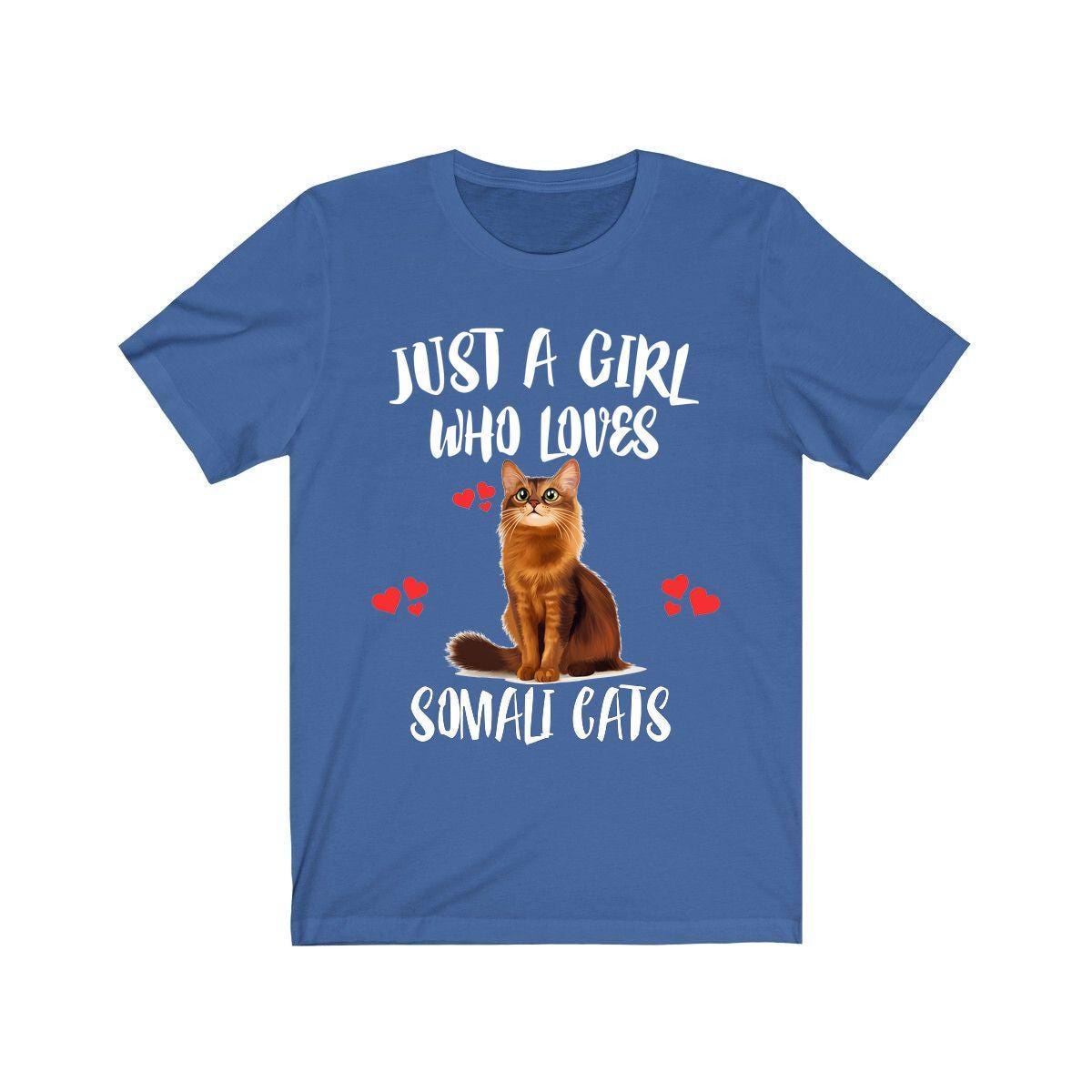 Just a girl who loves Somali cats longhaired fox-like cat lover tee