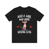 Just A Girl Who Loves Sphynx Cats Shirt, Cat Lover Shirt Image 1