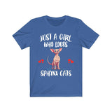 Just A Girl Who Loves Sphynx Cats Shirt, Cat Lover Shirt Image 2