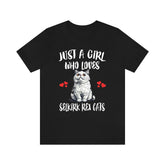 Just A Girl Who Loves Selkirk Rex Cats T-Shirt Cat Lover Gift Image 1