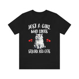 Just A Girl Who Loves Selkirk Rex Cats T-Shirt Cat Lover Gift Image 1