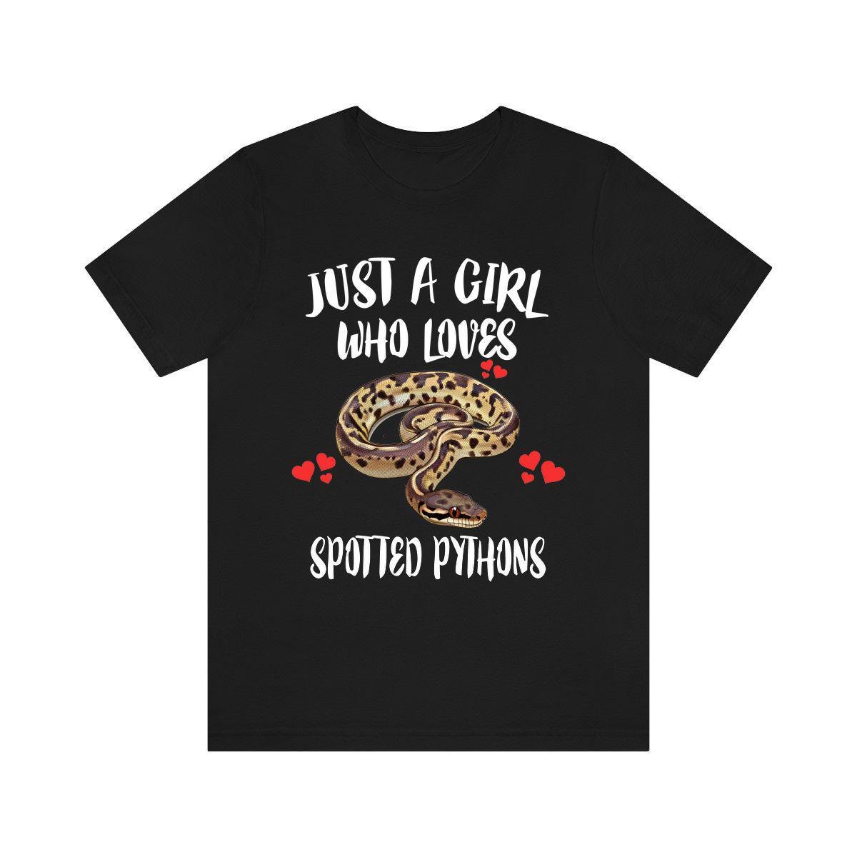 Just A Girl Who Loves Spotted Pythons Snakes Shirt, Snake Lover Shirt Image 1