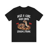 Just A Girl Who Loves Stimson's Pythons Snakes Shirt, Python Lover Gift Image 1