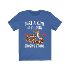Just A Girl Who Loves Stimson's Pythons Snakes Shirt, Python Lover Gift Image 2