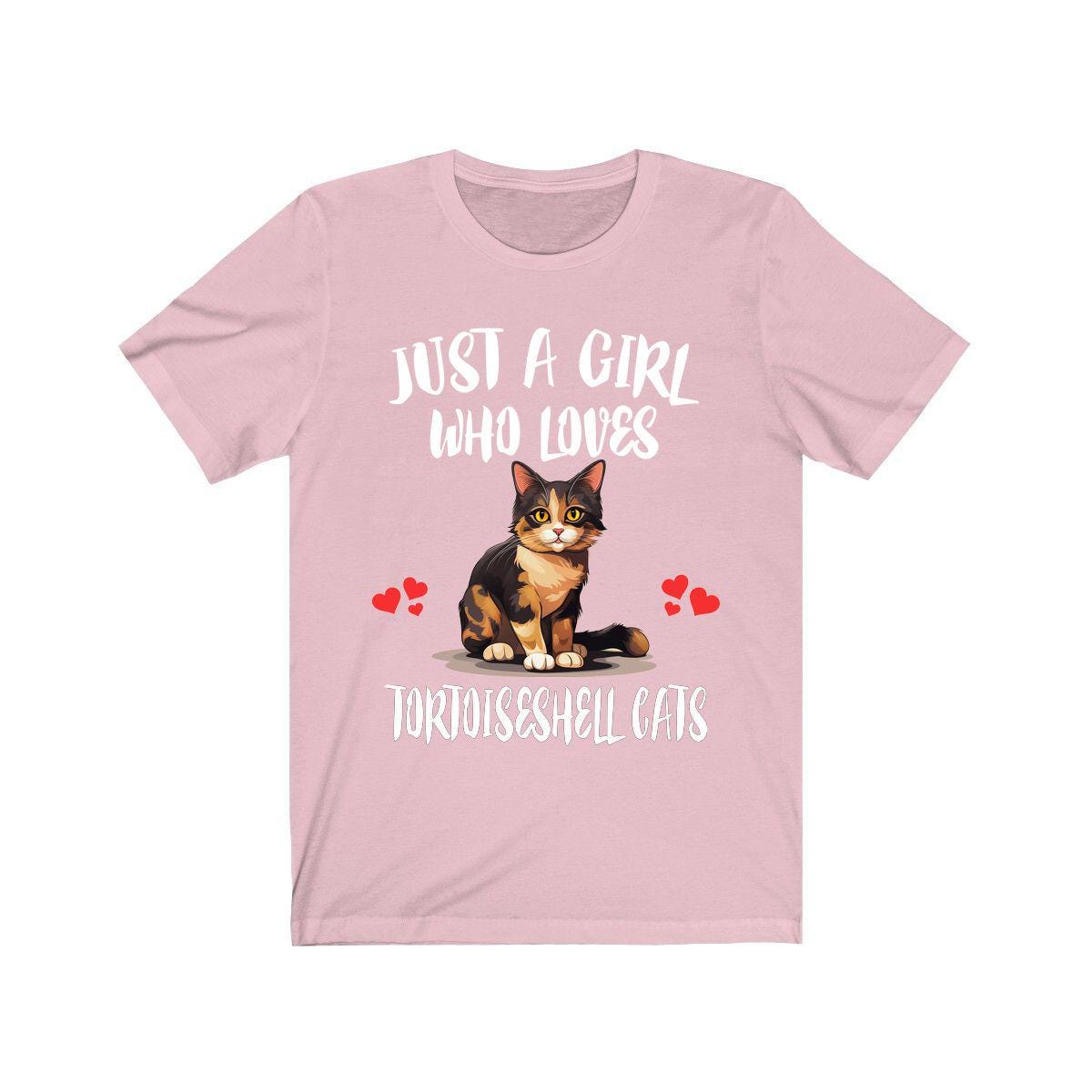 Just a girl who loves tortoiseshell cats mosaic pattern cat lover tee