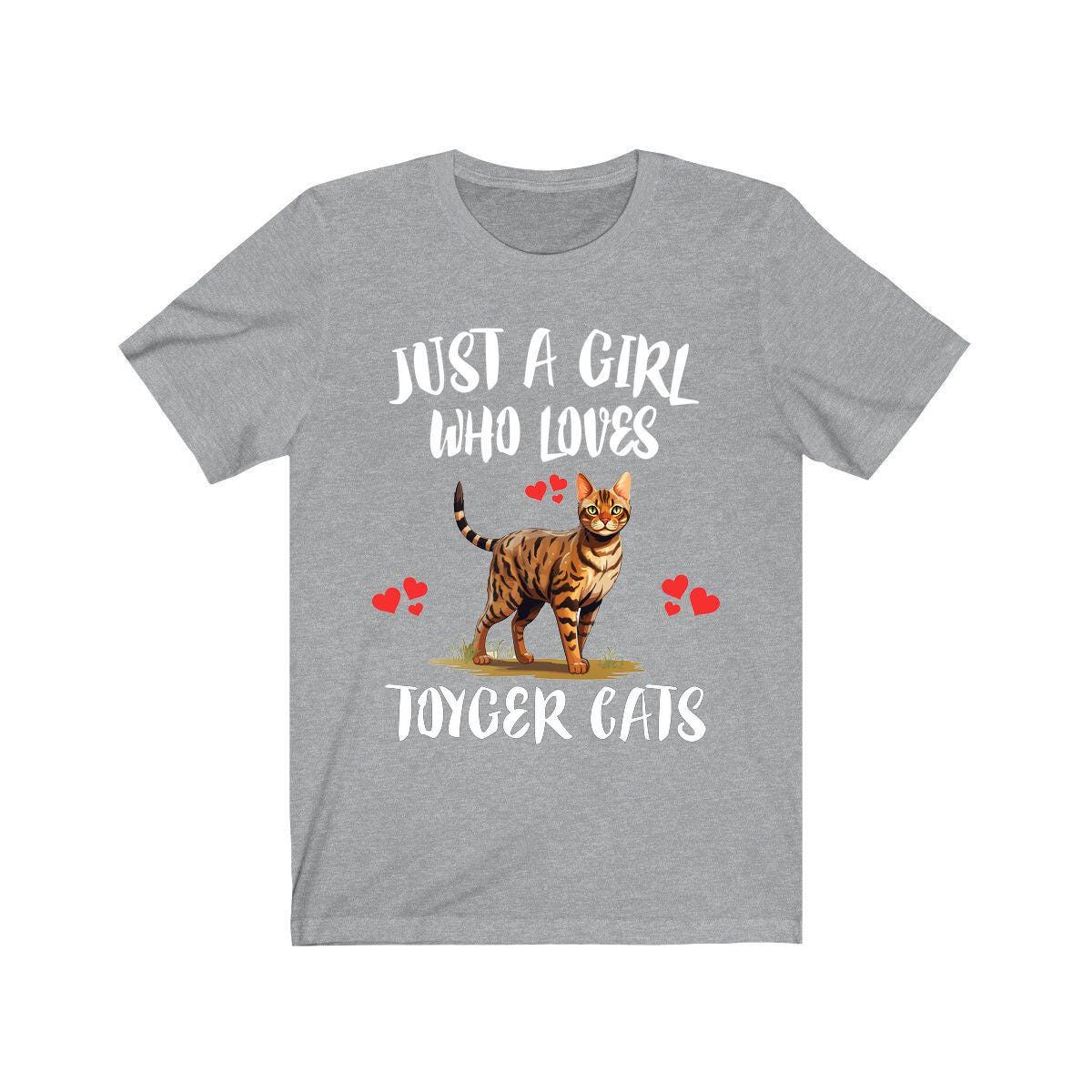 Just a girl who loves toyger cats striped designer cat breed tee