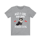Just A Girl Who Loves Tuxedo Cats Shirt, Cat Lover Shirt Image 1