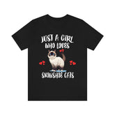 Just A Girl Who Loves Snowshoe Cats Shirt, Cat Lover Shirt, Cat Owner Gift, Animal Lover Adult Toddler Infant Kids Gift T-Shirt Image 1