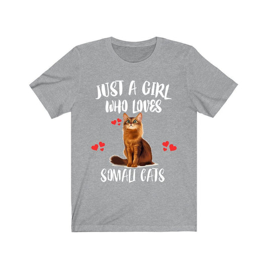 Just a girl who loves Somali cats longhaired fox-like cat lover tee