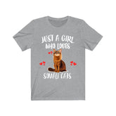 Just A Girl Who Loves Somali Cats Shirt, Cat Lover Shirt Image 1