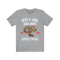 Just A Girl Who Loves Spotted Pythons Snakes Shirt, Snake Lover Shirt Image 3