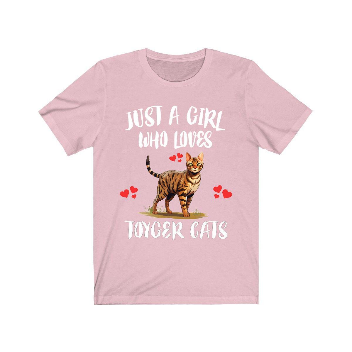 Just a girl who loves toyger cats striped designer cat breed tee