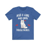 Just A Girl Who Loves Turkish Angoras Cats Shirt, Cat Lover Shirt Image 2