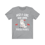 Just A Girl Who Loves Turkish Angoras Cats Shirt, Cat Lover Shirt Image 3