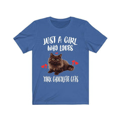 Just a girl who loves York Chocolate cats rare American longhaired cat tee