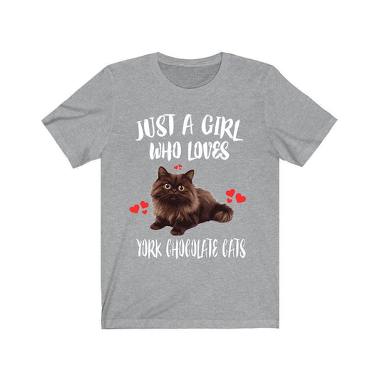 Just a girl who loves York Chocolate cats rare American longhaired cat tee